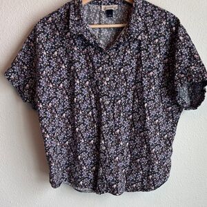 UNIVERSAL THREAD Shirt Cottagecore Ditsy Floral Print Button Up Large